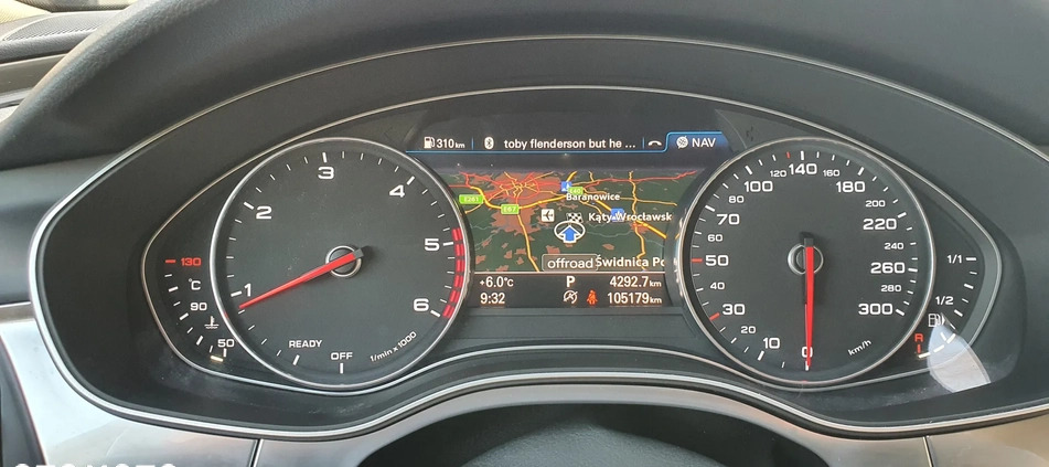 Audi A6 cena 95940 przebieg: 105000, rok produkcji 2017 z Wrocław małe 301